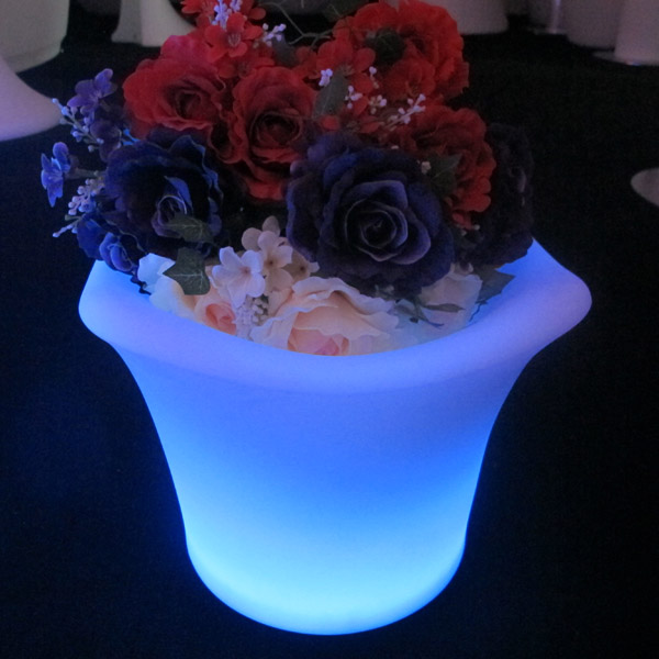 illuminated flower pot