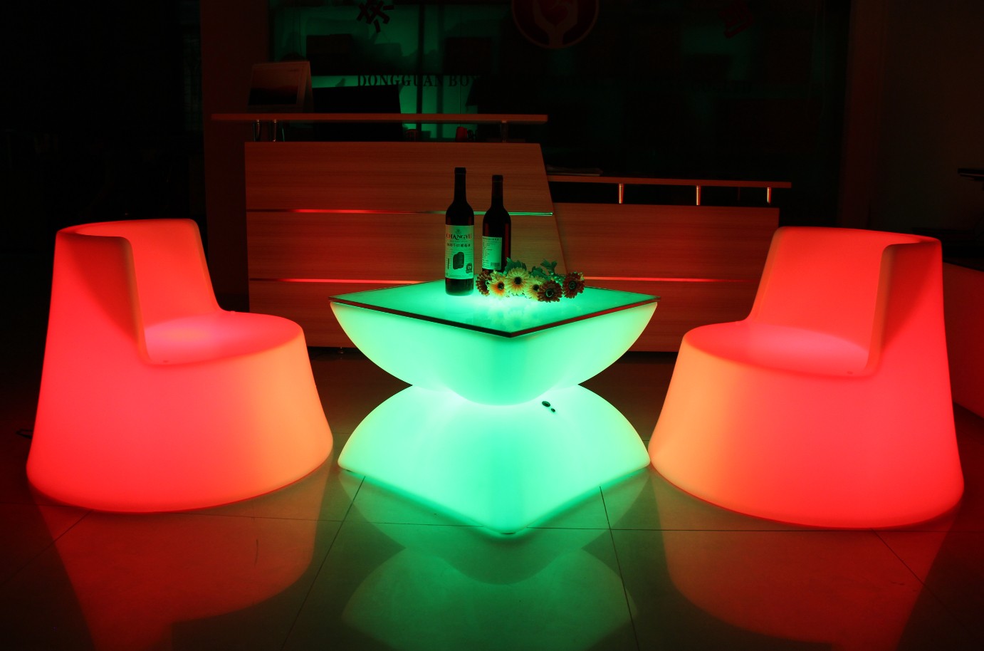 Lighting Bar furniture Indoor Lounge Table with chair 