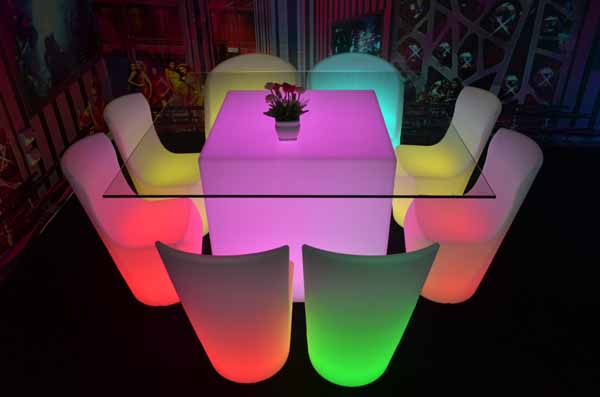 RGB Color Change Glow LED Cafe Tables KC-3004