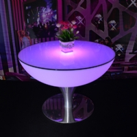 CE ROHS 16 Kinds Color LED Dining Table KFT-6056
