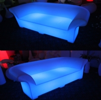 Nightclub Use Waterproof Plastic Illuminated Glowing Modern Sofa KC-1776