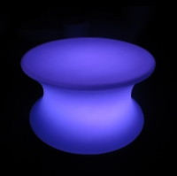 Flashing Color Plastic Round LED Coffee Table KFT-7040