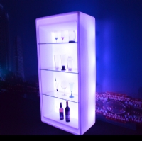 Rechargeable illuminated square led refrigerator led table furniture KFT-1750